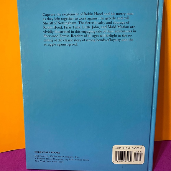 ROBIN HOOD VINTAGE 90s HARDCOVER BOOK GREAT ILLUSTRATIONS DERRYDALE  BOOKS - Picture 16 of 16